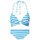 LingaDore Triangel voorgevormd bikini set Ortensia blue stripe