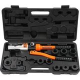 Orange Hydraulic Crimping Tool, Durable Construction, Versatile Dies