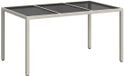 vidaXL Table de jardin Blanc polyrotin 150 x 90 x 75 cm