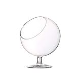 WGV terrarium met standaard, 10,2 cm diameter en 12,7 cm hoogte, transparante glazen vaas, voor vetplanten, buitendecoratie, tuin, huis, kantoor