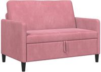 vidaXL Zitbank met opbergruimte Roze Polyester 122 x 78 x 87 cm