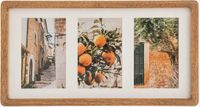 Atmosphera Collage fotolijst voor 3x foto - 10 x 15 cm - Mango hout - beige - 40 x 21 cm
