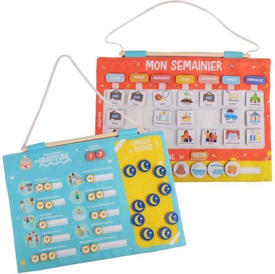 Jade Dankbaarheid Weekkalender Voor Kinderen - Montessori - Educatief Spel - Frans