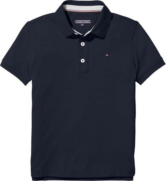 Tommy Hilfiger Korte Mouw Polo Shirt Blauw 12 Years Meisje