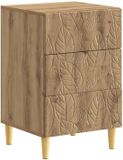 vidaXL Nachtkastje Artisanaal eiken 43 x 39,5 x 66,5 cm Bewerkt hout