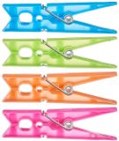 Merkloos Arte Regal Wasknijpers - 24 stuks - Kleurenmix Fel - Kunststof - 8 cm