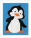 Vervaco Pinguïn beginner borduurpakket voorgetekend, katoen, penguin, 12,5 x 16 cm