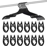 Neele 12 stuks opvouwbare kleerhangers voor reizen zwart