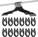Neele 12 stuks opvouwbare kleerhangers voor reizen zwart