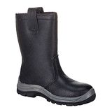 Portwest FW12 Steelite Rigger Laars Dubbele Dichtheid Stalen Neus Antislip | Zwart, 47, S1P EN ISO 20345, Unisex, Anti-Slip Loopzool, Oliebestendig, Koude Isolatie, Bont Gevoerd, Bontvoering, Bouw