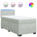 vidaXL Boxspringbed met matras, lichtgrijs, 80x200 cm, fluweel