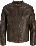 Jack & Jones Heren Jas zomer Richard Leather Jacket Bruin Maat M