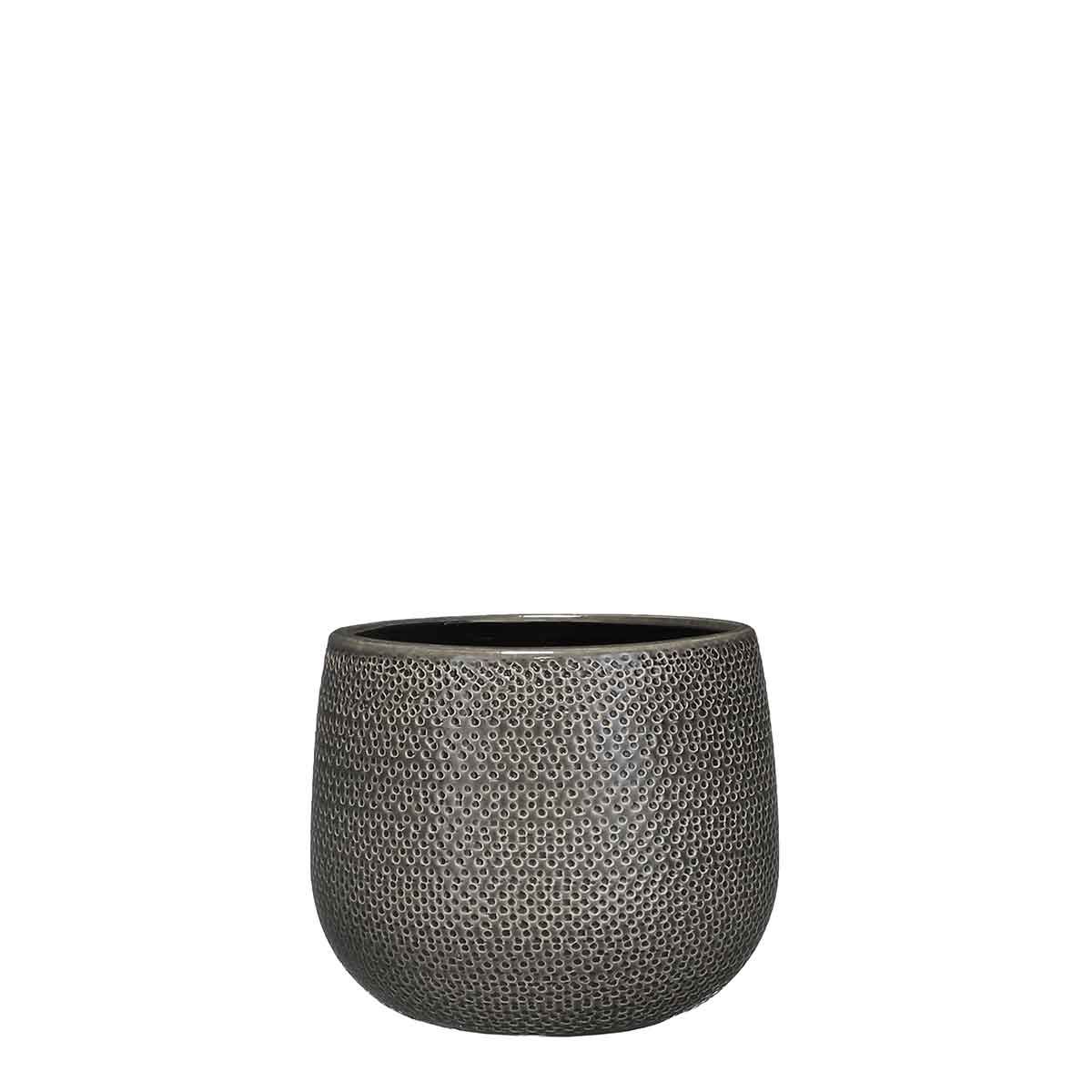 Mica Decorations Gabriel Ronde Pot Grijs - 16 x 18 cm