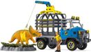 Schleich Mission de Transport Dino, Coffret 43 Pièces avec Figurine Tricératops et Camion, Jouet Dinosaure Enfant 42565