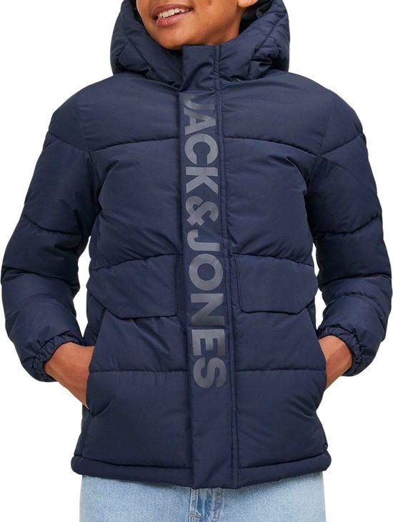 JACK & JONES JCOSPEED PUFFER SN JNR Jongens Jas - Maat 176 - Navy Blazer