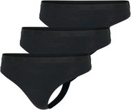 Adidas LOW RISE THONG (3PK) Sport Active Essentials Cotton Slips Vrouwen Zwart