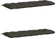 vidaXL - Coussin de banc - VIANEN - 2 pièces - 100% Polyester - Anthracite