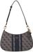GUESS Noelle II Top Zip Shoulder Bag Midnight Logo donkerblauw