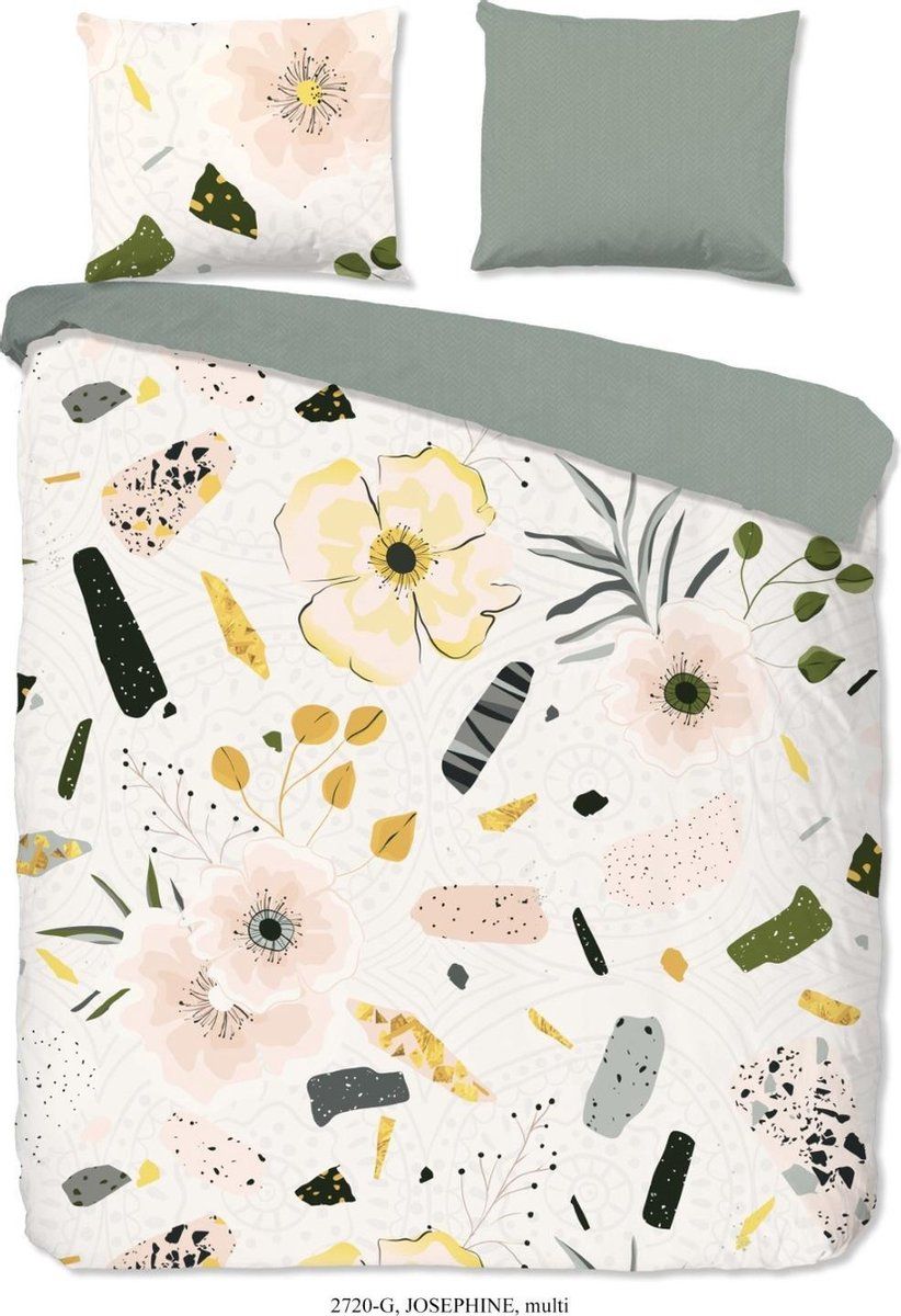 Good Morning Dekbedovertrek Josephine - 140 x 200 cm - Katoen - Groen