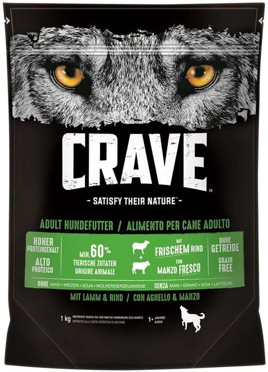 Crave Dog droogvoer lam & rund - 1 kg