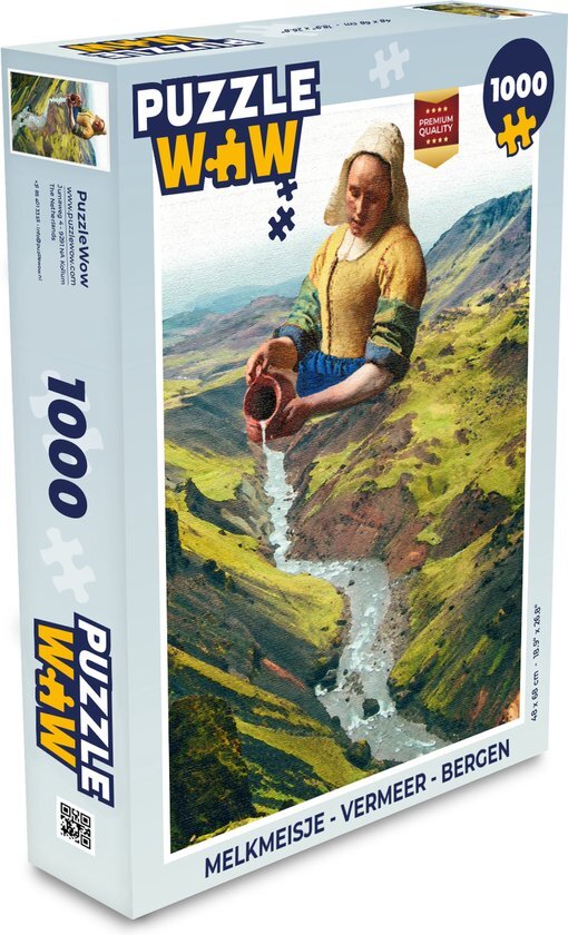 MuchoWow Puzzel Melkmeisje - Vermeer - Bergen - Legpuzzel - Puzzel 1000 stukjes volwassenen