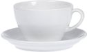 Esmeyer Koffiekopjes set BISTRO, 6 kopjes & schotels, elk 0,2 l, H 65 mm, porselein, wit