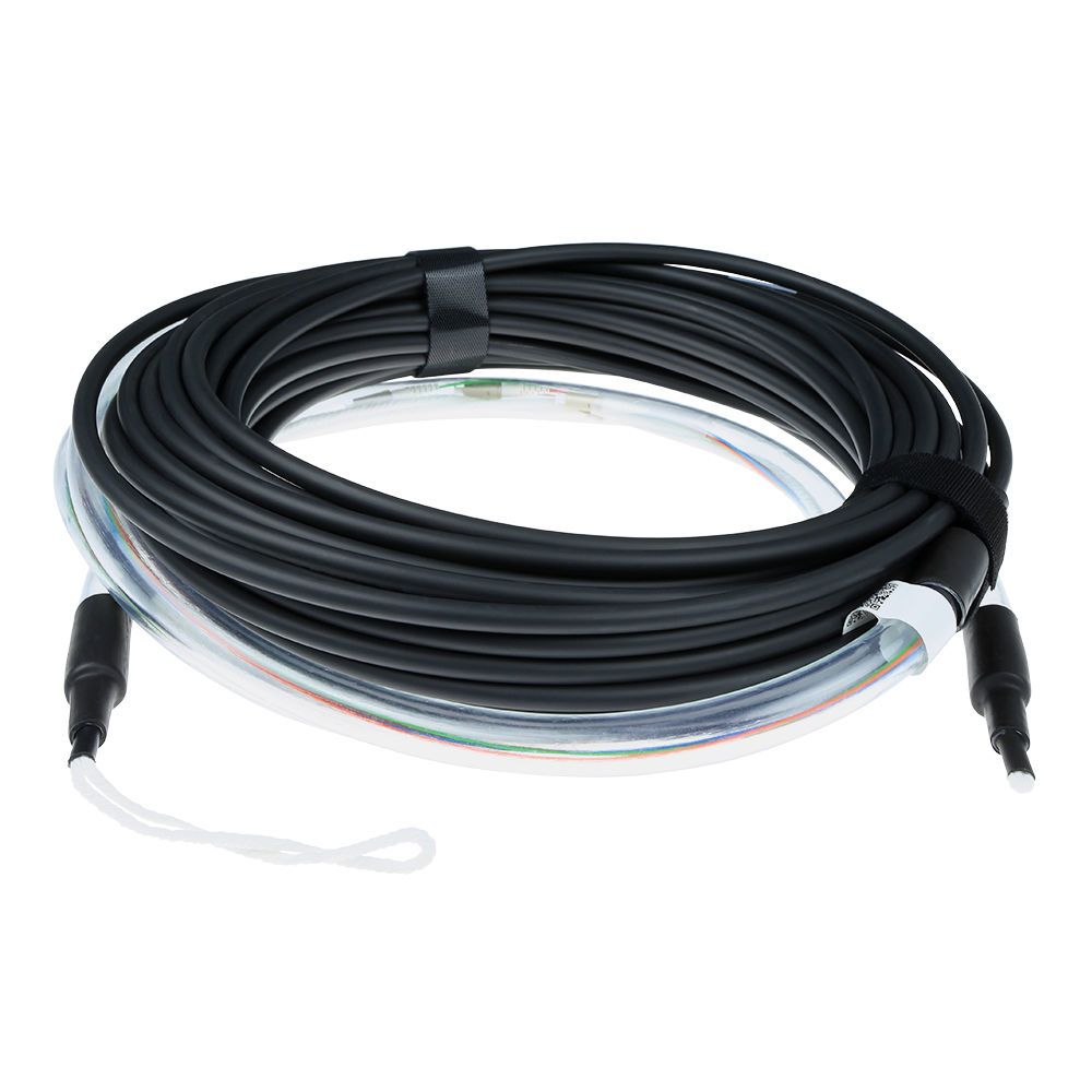ACT RL4203 Glasvezel kabel 30 m 8x LC OM3 Zwart