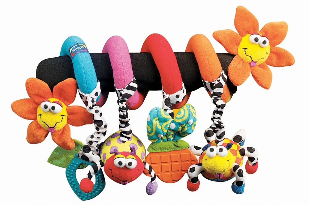 Playgro Boxspiraal Amazing Garden Twirly Whirly - Kinderwagen Speeltje - Multi