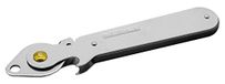 FACKELMANN 45514 hefboomopener met flessenopener 15 cm van nikkel/HDPE/roestvrij staal, zilver/zwart