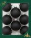 Krebs Kerstballen - 16x - velours noir mat - verre - 7 cm - décoration de Noël de luxe