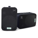 Pyle Luidsprekers - 2-Weg Luidsprekersysteem - Waterdichte Speakers - Buitenluidspreker - 500W - Weersbestendige Wand en Plafondluidspreker - Geschikt voor Zwembad, Patio, Binnen, Buiten - Zwart