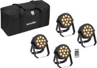 EUROLITE Set 4x LED PARty Spot Silent RGB/WW mit Softbag