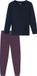 Uncover Schiesser Uncover by Schiesser Dames Pyjamaset Lange Mouw Nachtblauw
