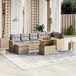 Maison Exclusive - Ensemble de jardin, 8 pièces, avec coussins, beige, en polyrotin