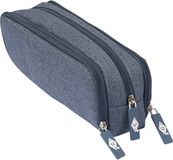 WEDO pennenetui Denim, polyester, blauw