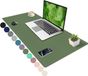 Wan GmbH Bureau Mat - Tapis de bureau - Organiser l'espace de travail - Résistant aux rayures et aux taches - 100x40 cm - Vert olive