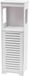 Meuble de salle de bain - Meuble de rangement à 4 niveaux - PVC étanche - Ouvertures de ventilation dans la porte - 28 x 25 x 90 cm - Capacité de charge env. 2,5 kg par niveau - Blanc