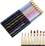 Goodbitz® - Nail art penselen - 8-delig
