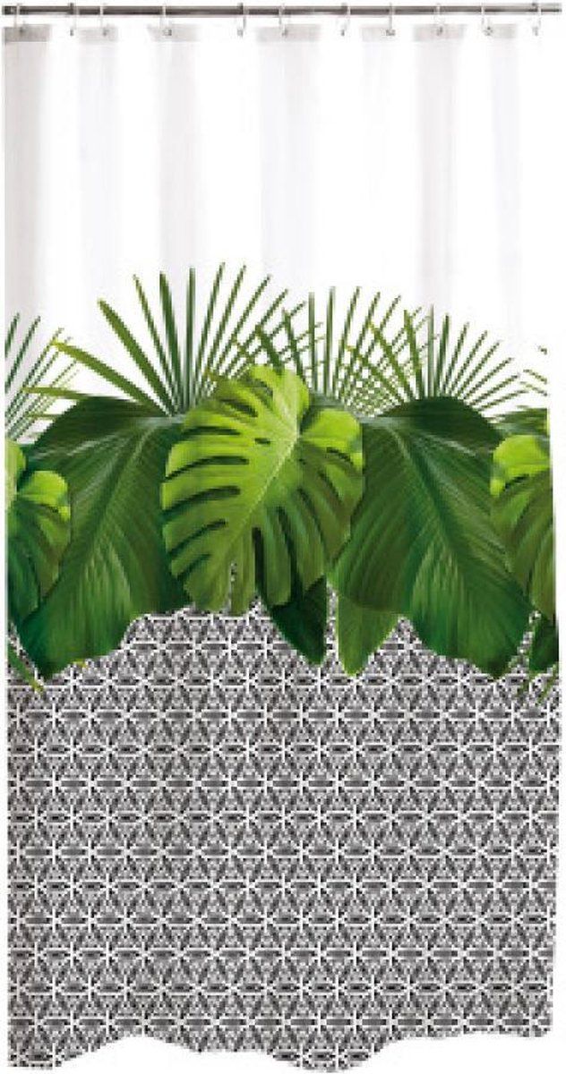 Livetti Douchegordijn Jungle - 180x200 cm - Inclusief Ringen - Polyester
