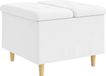 Syfax Ottoman met Opbergruimte Wit 60 x 60 x 45 cm Kunstleer