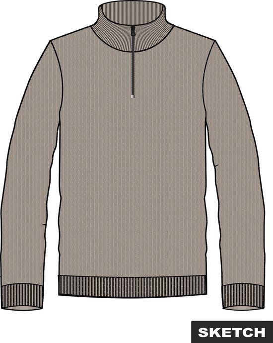 JACK&JONES Jongens Trui JPRBLUBARKLEY KNIT HALF ZIP JNR Wit Katoen Regular Fit Lange Mouw Herfst/Winter 2025