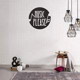 Homemania Wanddecoratie, metaal, zwart, 50 x 0,15 x 50 cm