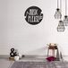 Homemania Wanddecoratie, metaal, zwart, 50 x 0,15 x 50 cm