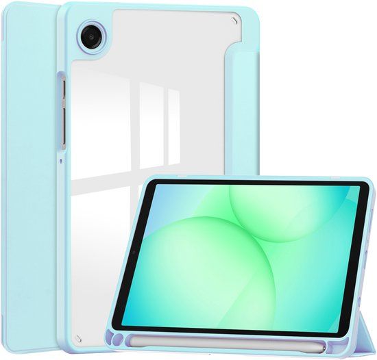 imoshion Tablet Hoes - Geschikt voor Samsung Galaxy Tab A9 Plus / Galaxy Tab A11 Plus - Trifold Hardcase Bookcase - Lichtblauw