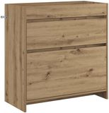 vidaXL Badkamer Onder Wasbak Kast Artisanaal eiken 78,5 x 37,5 x 81 cm