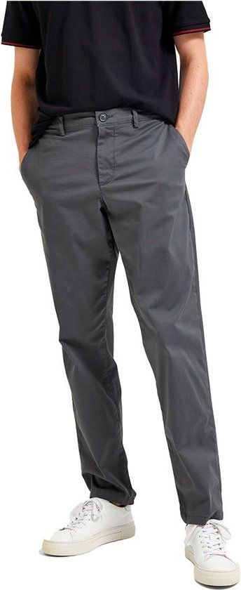 SELECTED New Miles Straight Fit Chino Broek - Heren - Dark Shadow - W31 X L32