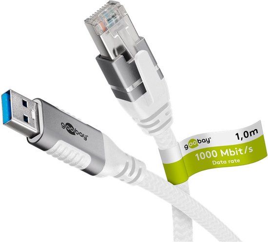 Goobay 74163 netwerkkabel - 10 m - Wit - Cat6 F/UTP (FTP)