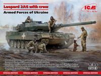 ICM Modelbouwpakket Militaire voertuigen - 35013 Leopard 2A6 Tank Oekraïne met Bemanning - Speciale Editie Plastic - 1:35 - Modelbouw