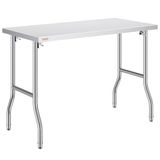 VEVOR Roestvrij Stalen Werktafel, 1220 x 610 x 850 mm, Zilver