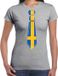 Bellatio Decorations Verkleed shirt voor dames - Zweden - Grijs - XS
